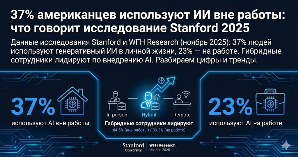 Stanford 2025: ИИ увеличивает производительность на 40% – данные исследования