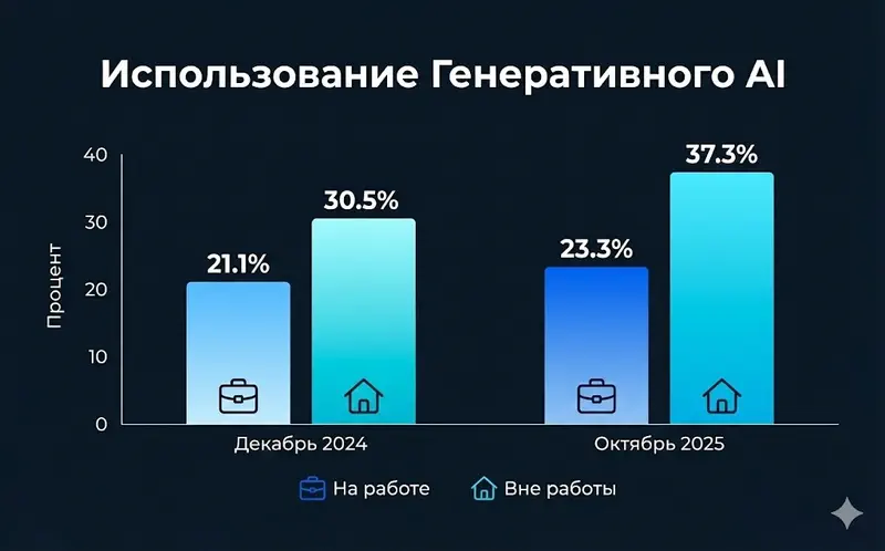 Изменение отношения к GenAI за последний год