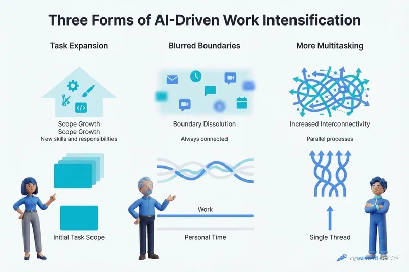 Three forms of AI work intensification