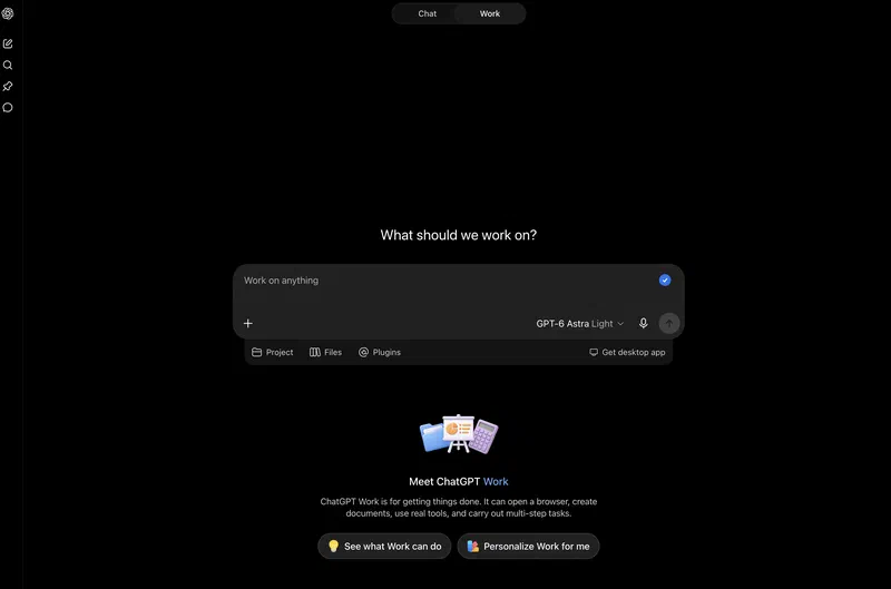 ChatGPT interface