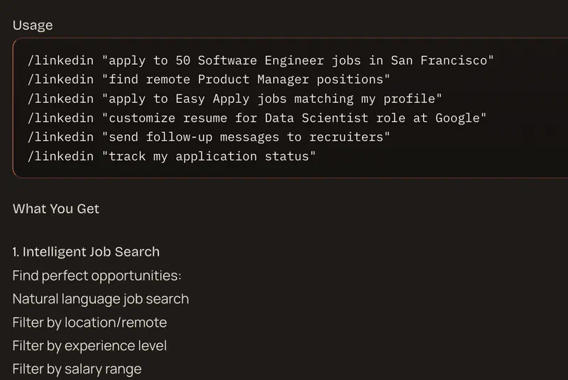 Skills example – LinkedIn