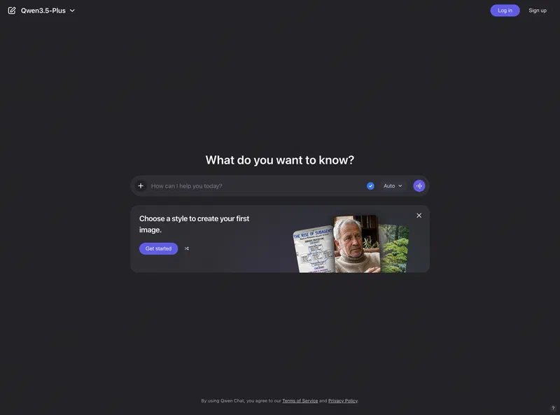 Qwen Chat main window