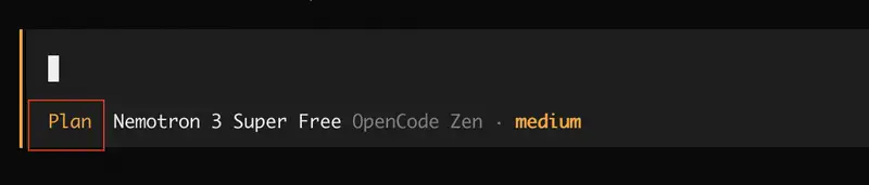 Режим Plan в opencode