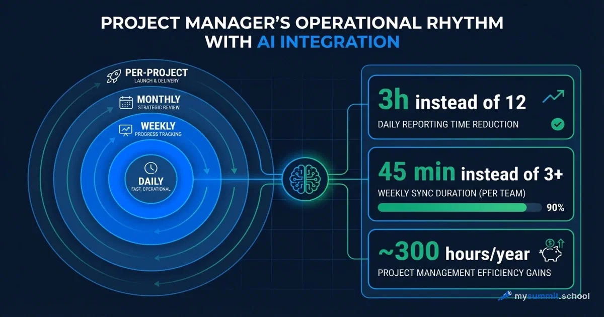 AI and Project Rhythm: How a Manager Can Free Up 300 Hours a Year