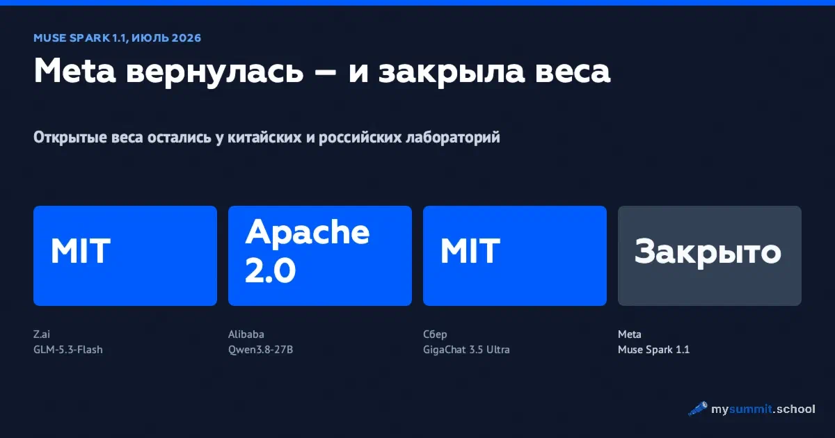 Meta Muse Spark – первая закрытая модель Meta с 2023 года
